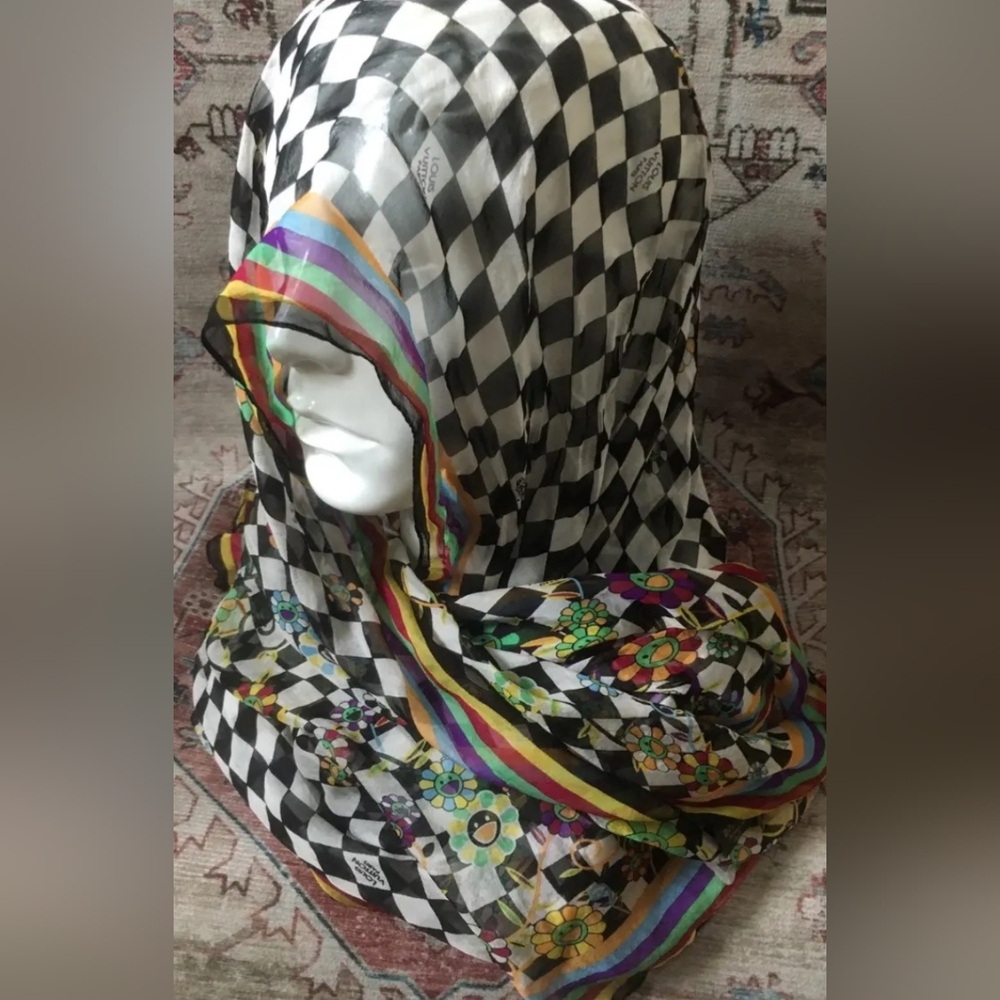 Louis Vuitton Takashi Murakami scarf and scarf box
